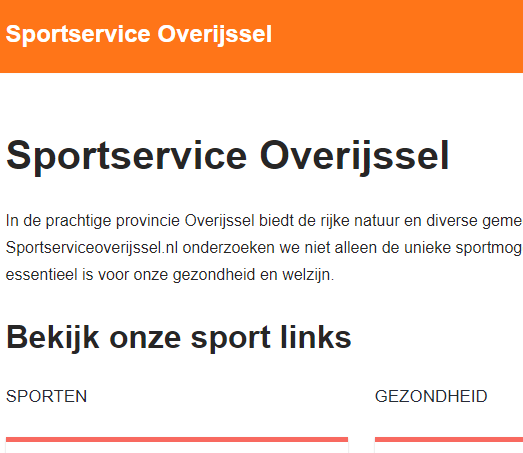 Sportservice Overijssel nieuw leven ingeblazen. Bezoek de website sportserviceoverijssel.nl