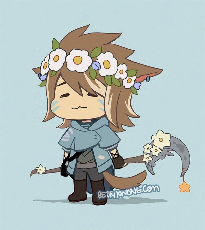 Lazy doodle of my white mage 🩵#FF14 #FFXIV