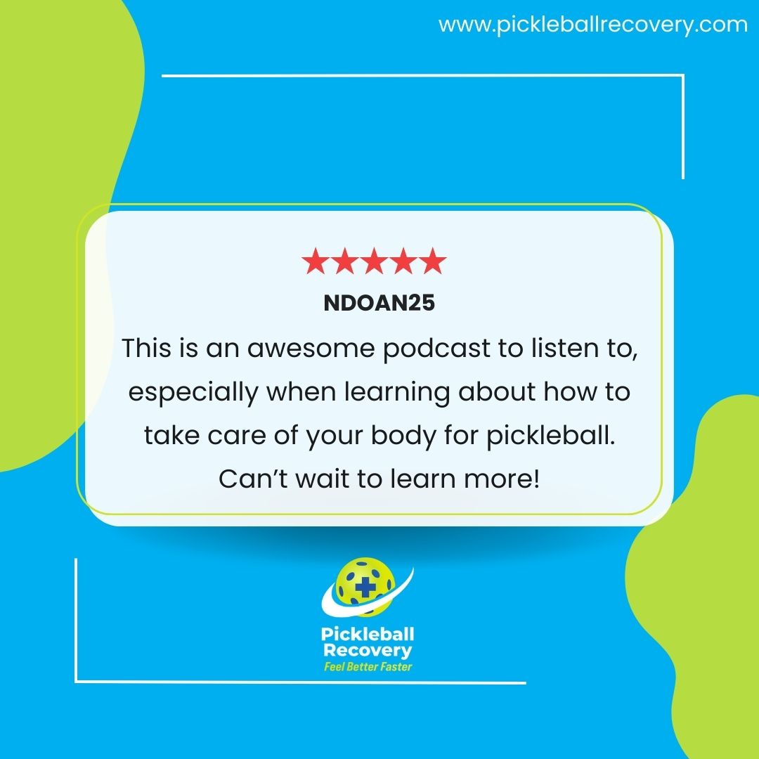 Here's what another happy listener says about the Pickleball Recovery Podcast.

#pickleball #injuries #pickleballrocks #pickleballaddict #pickleballinjuries #pickleballtournament #pickleballers #customerreview #customerreviews #review #happycustomers