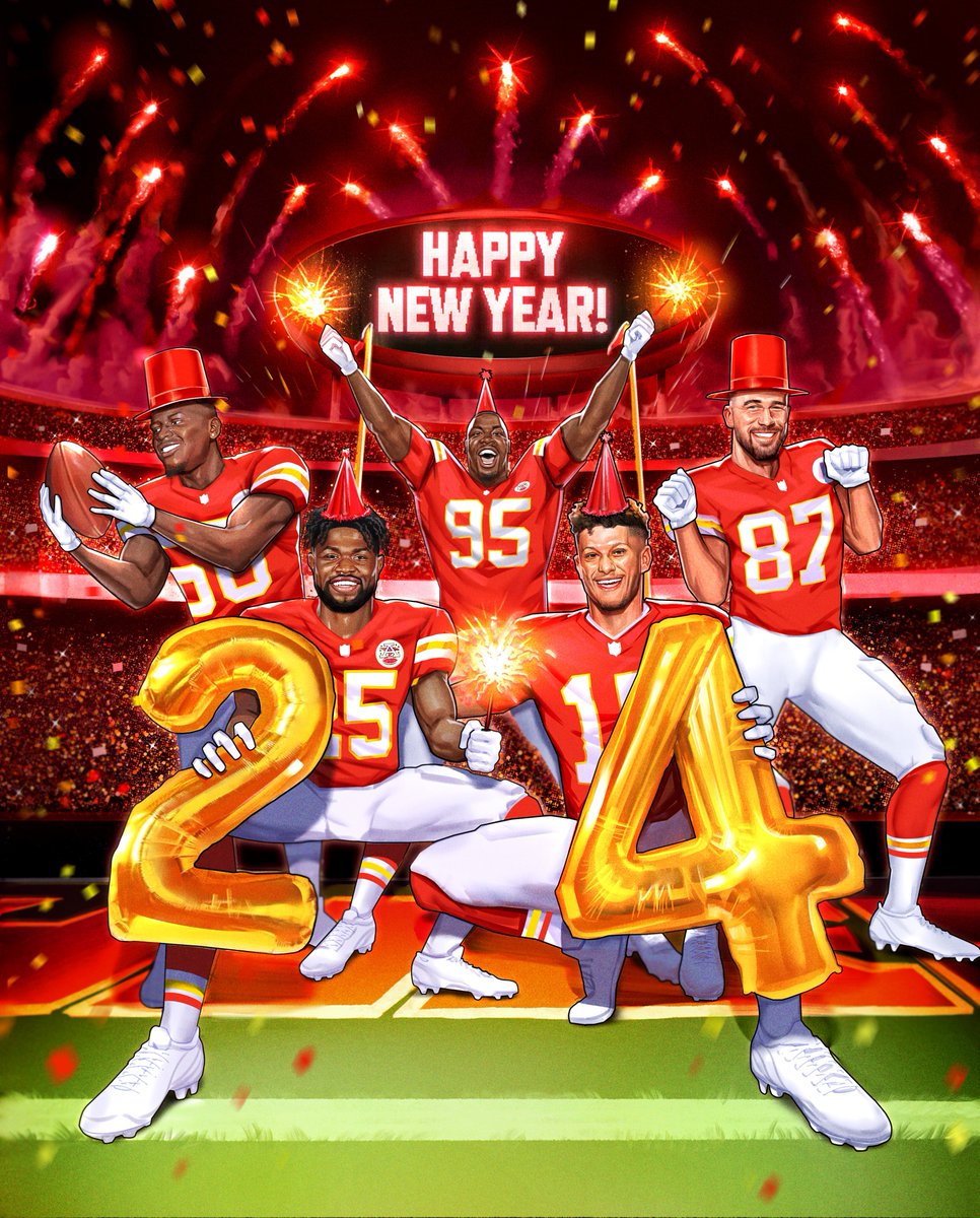 Chiefs's tweet photo. 2023 was one to remember. Happy New Year, Chiefs Kingdom! https://t.co/GcNPSOO4IJ