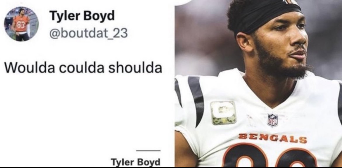 Bateman_Szn7's tweet image. The @Bengals have been eliminated from playoff contention

Everyone point and laugh🤣🫵