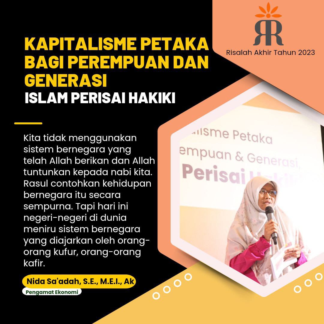 kanzamufidaa's tweet photo. Agar hidup perempuan terjamin, maka memerlukan kehidupan yang telah diajarkan Rasulullah sejak dulu. 

#KapitalismeSengsarakanUmat
#KhilafahPerisaiHakiki
#IslamSolusi
#KhilafahPerisaiHakiki https://t.co/StkNwc018t