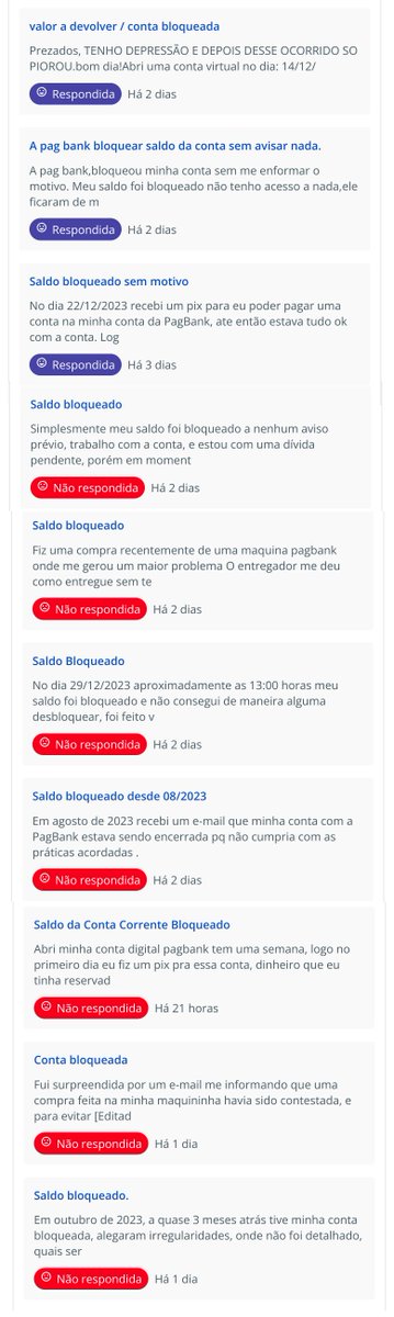 LeonSsg's tweet photo. Cuidado o banco @PagBank. As maiorias das reclamações, são relacionadas a conta e saldo bloqueado. Aparentemente eles só liberam o dinheiro se você processa-los judicialmente.

Meu saldo está bloqueado a 6 meses.
Eles não solicitam nada e nem dão prazo para solucionar o problema https://t.co/JtpOpAyx7U