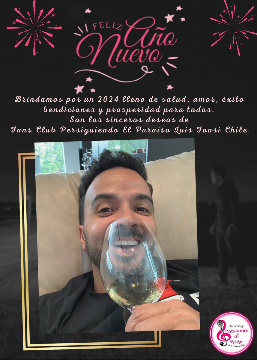 PEPChile's tweet photo. Les deseamos un buen termino de año.
Feliz Año y vamos por este 2024 lleno de música y fonsiaventuras 💖🎵🥂 @luisfonsi 
Que pasen una linda noche junto a su familia
Bendiciones para todos 🙏
#InstaChile #InstaFonsi #LuisFonsi #FelizAñoNuevo https://t.co/X6gEhxibp8