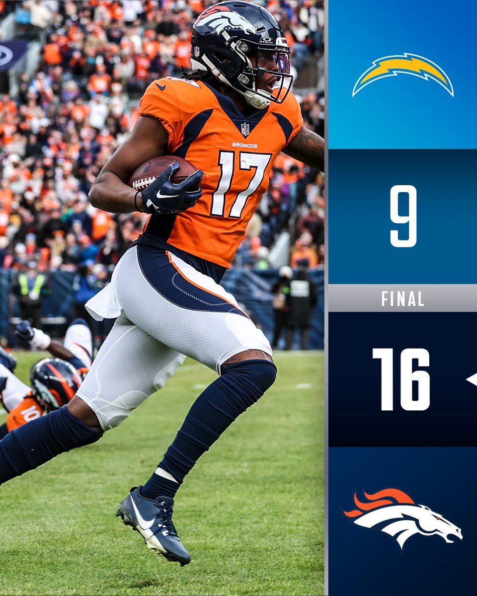 FINAL: The Broncos improve to 8-8. #LACvsDEN