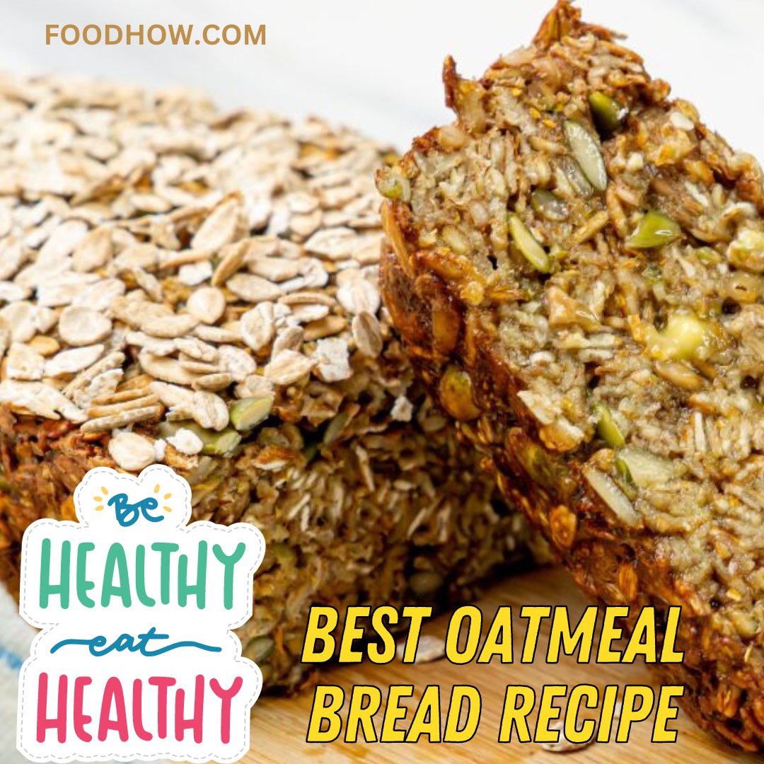 FoodHow2's tweet image. This oatmeal bread recipe is so nutritious and delicious and super easy. Check it out at foodhow. com #oatbread #glutenfree