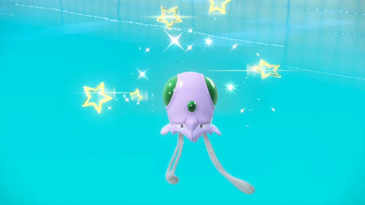 TheOneIntegral's tweet photo. Shiny Uncommon Mark Tentacool through Mass Outbreaks (60 Cleared, Sparkling Lv. 3 &amp; Charm) https://t.co/tLclZxsZmd