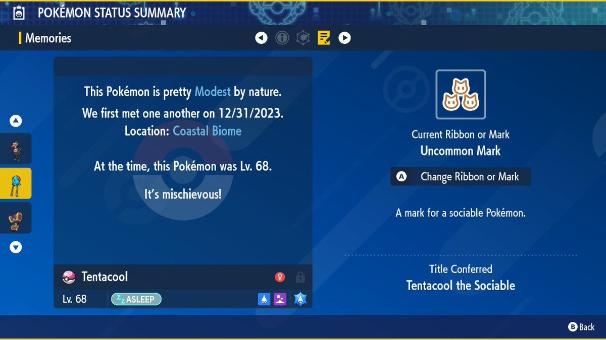 TheOneIntegral's tweet photo. Shiny Uncommon Mark Tentacool through Mass Outbreaks (60 Cleared, Sparkling Lv. 3 &amp; Charm) https://t.co/tLclZxsZmd
