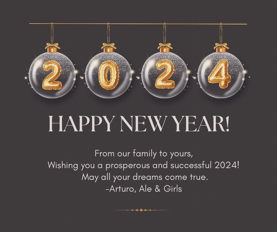 HNY! 🎉

Looking forward to an amazing 2024 &amp; can't wait to share what's next! 🫶🏽Ale 

#StrongerTogether