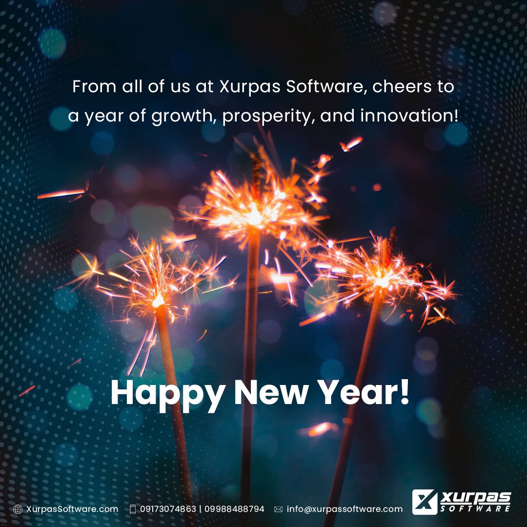 XurpasSoftware's tweet photo. 🎉✨ Wishing you a New Year filled with joy, success, and endless possibilities! 🌟 

From all of us at Xurpas Software, cheers to a year of growth, prosperity, and innovation! 🚀🎊 

Happy New Year! 🥳🎆

#HappyNewYear #Cheers #NewBeginnings https://t.co/q5QLG3ul9y