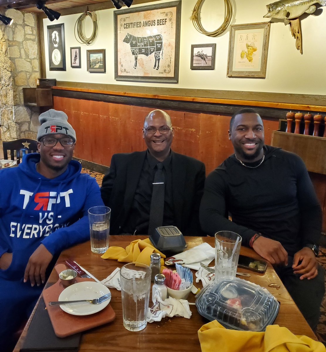 Lunch today with two North Mesquite football favorites and greats @DP2Nice and San Diego State receivers coach Lanear Sampson