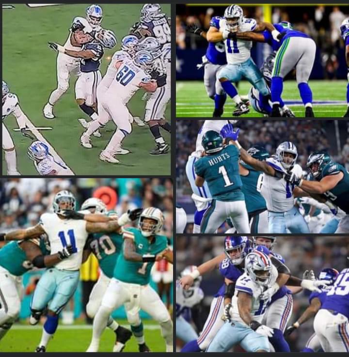 DakDynasty04's tweet photo. All those saying “Refs helped the cowboys”  No they didn’t. Micah Parsons is 42 Quarters in with ZERO HOLDING CALLS…. Stop it. Hold this.
“L” https://t.co/2QTRClHg2Z