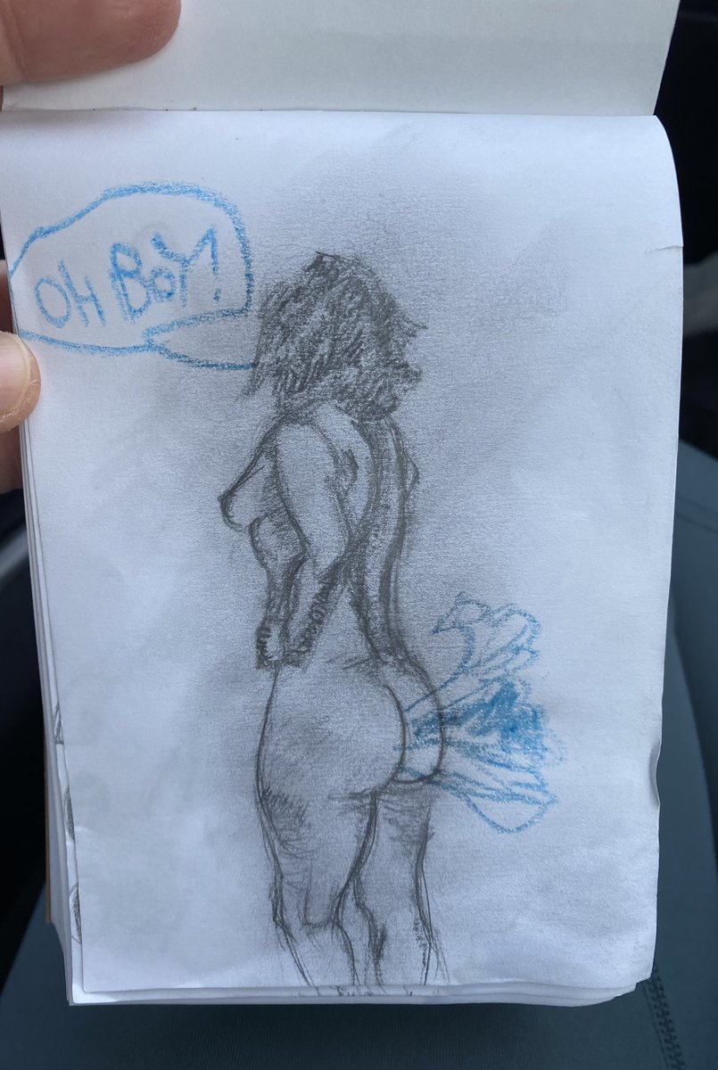 the children found one of dad’s sketchbooks