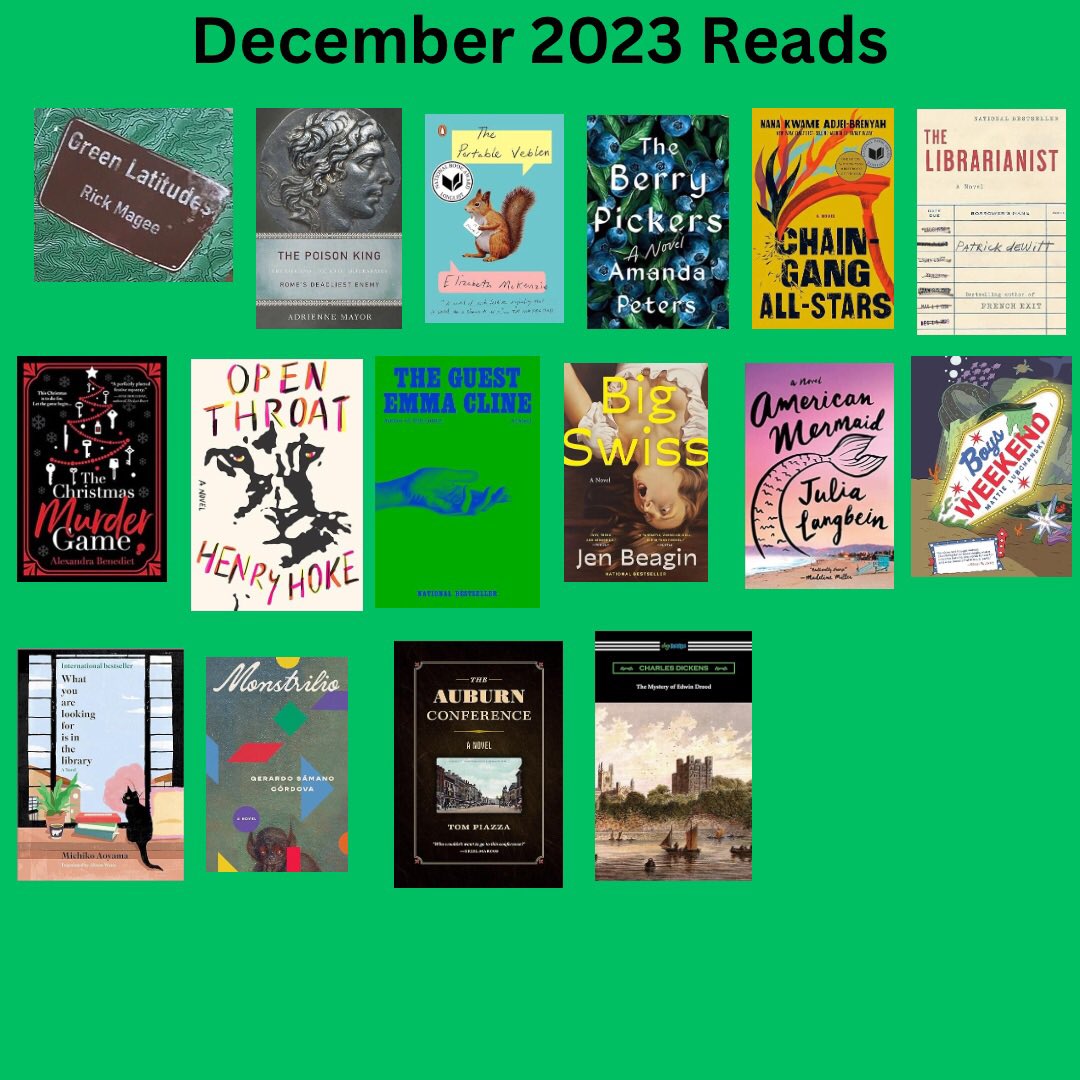 December recap. Rick Magee’s “Green Latitudes” and Tom Piazza’s “The Auburn Conference” are my favorites.