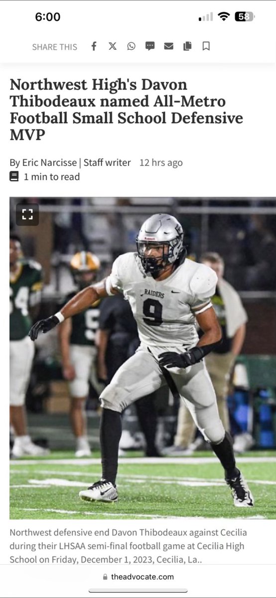 Davon Thibodeaux tweet media