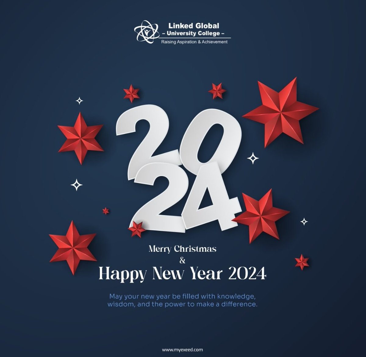 smartbridgeedu's tweet photo. Valued students On behalf of Management &amp; Staff of Linked Global University College, We wish our cherished students a the very best of the New Year. Our offices will break for the new year. at the close of Friday 10January 24 and we will resume duty on Wednesday, 10th Feb  24. https://t.co/m4Fodcki4U