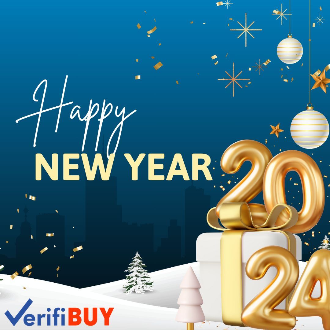 May the coming year bring you joy, success, and memorable moments. Thank you for choosing Verifibuy as your trusted companion on this journey. 

Here's to a New Year filled with verified happiness and countless reasons to celebrate. 
#VerifiBuy #HappyNewYear #SecureCommerce