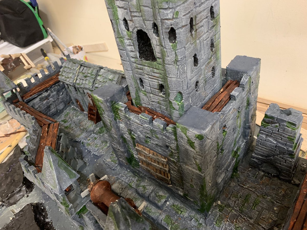 SeaGlassV2's tweet photo. Model Castle Build
15.
Added footboards to tower ramparts. Doors for barracks and first coat on cliff. Made a pully wheel for drawbridge which will raise and lower when I fit a chain
#d&d #model #modelcastle #wizzkids #WarhammerArt #WarhammerCommunity https://t.co/tpsnzWs7pd