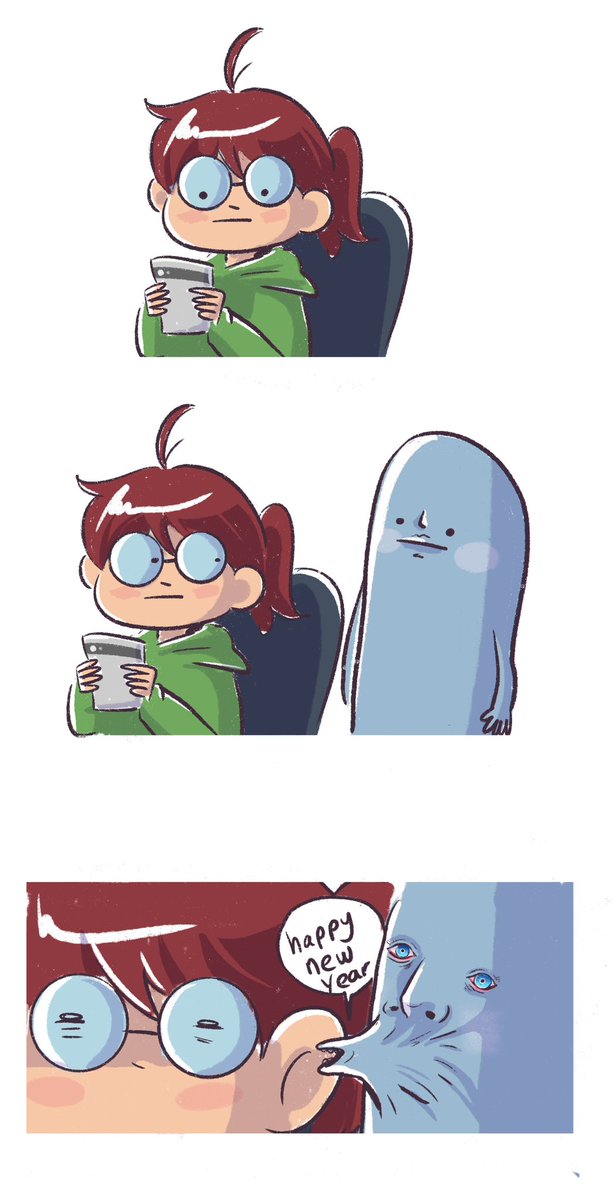 Anythingcomic's tweet image. Happy new year. I hope the New Year creature doesn’t visit you and if it does, do not accept the treasure it offers.