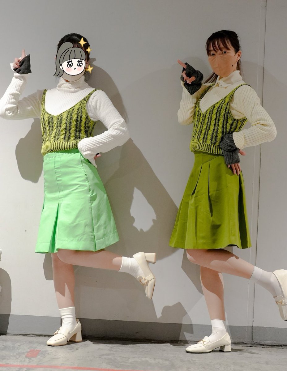 PTA1227's tweet image. すみっコディスコあ〜ちゃんコス同士で撮影🩵💛🩷
 #prfm  #CODEOFPERFUME