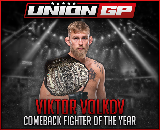 Union_GP's tweet image. With 35.7% of the votes, the 2023 Comeback Fighter of the Year Award goes to Viktor Volkov!