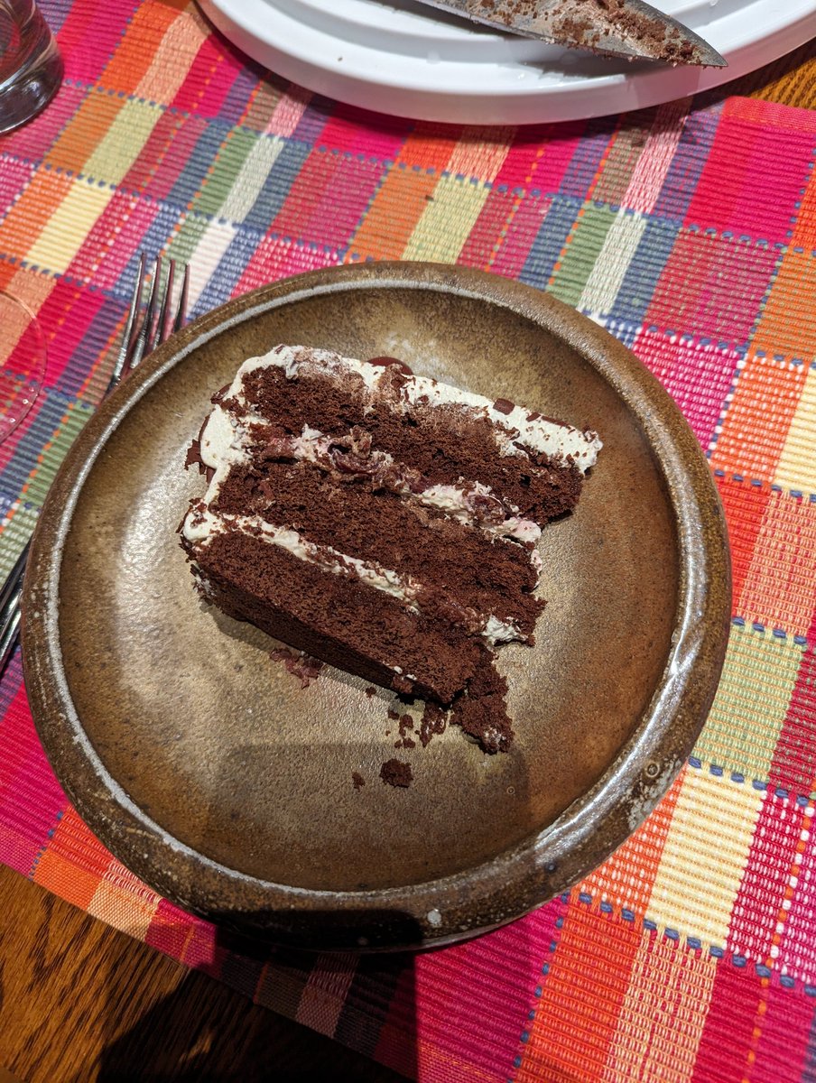 Cake is dense, but it's pretty tasty! 😋