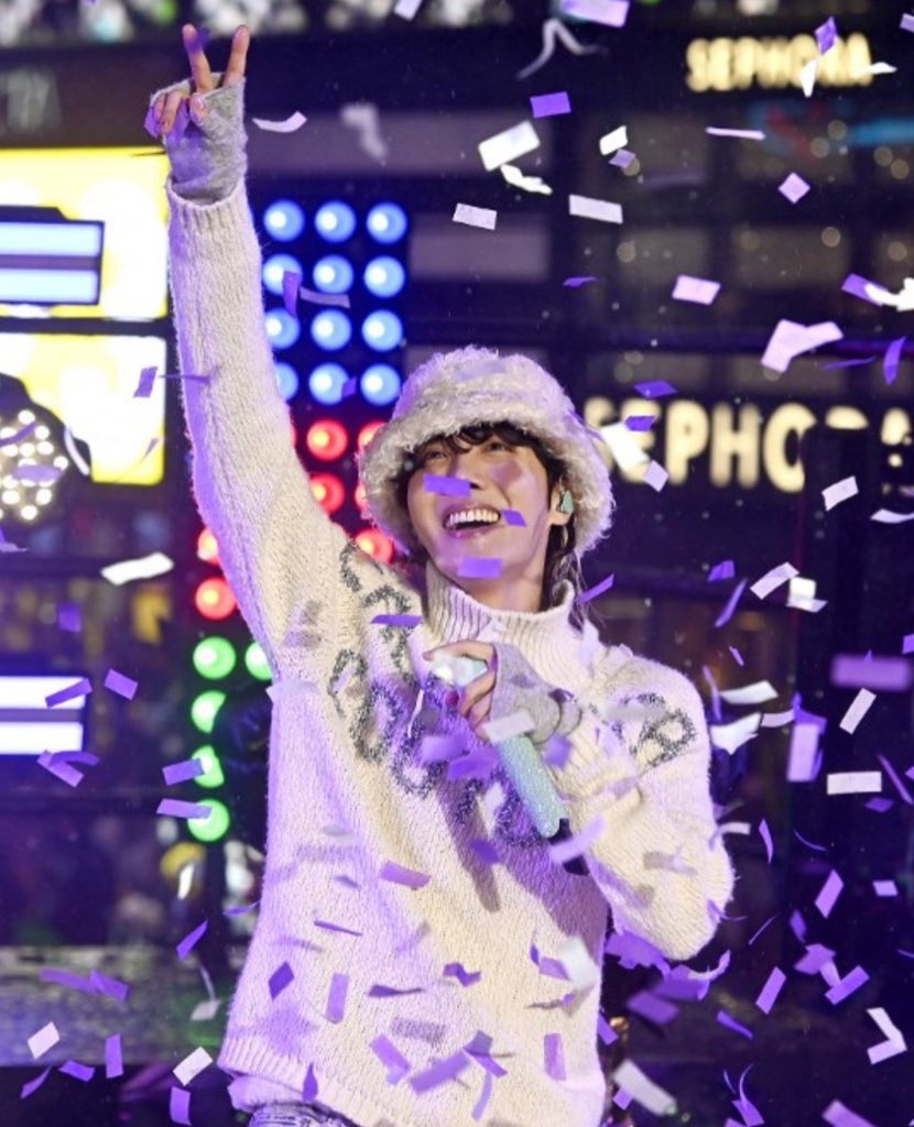 At the New Year’s Rockin’ Eve in Times Square.