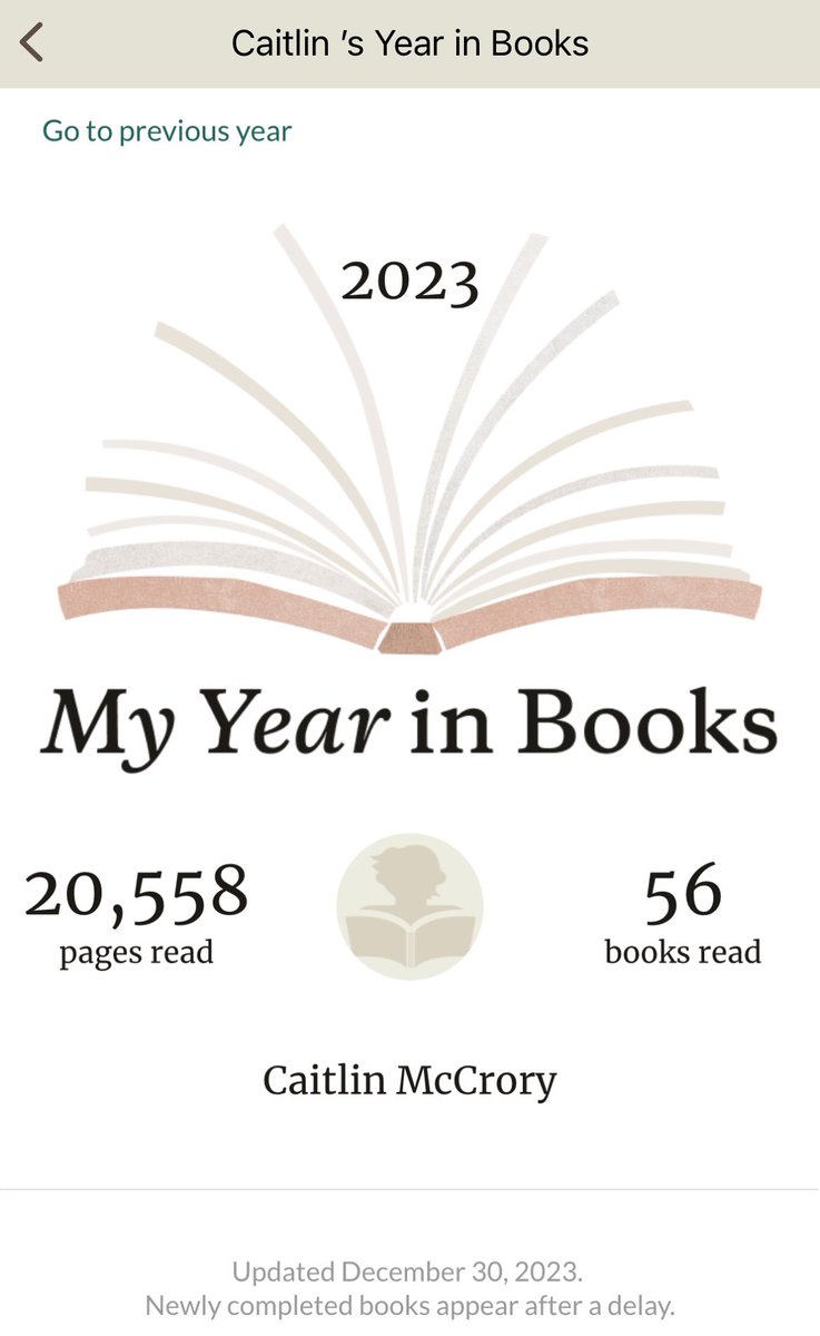 Reading goal achievement brought to you by the public library and Libby app.