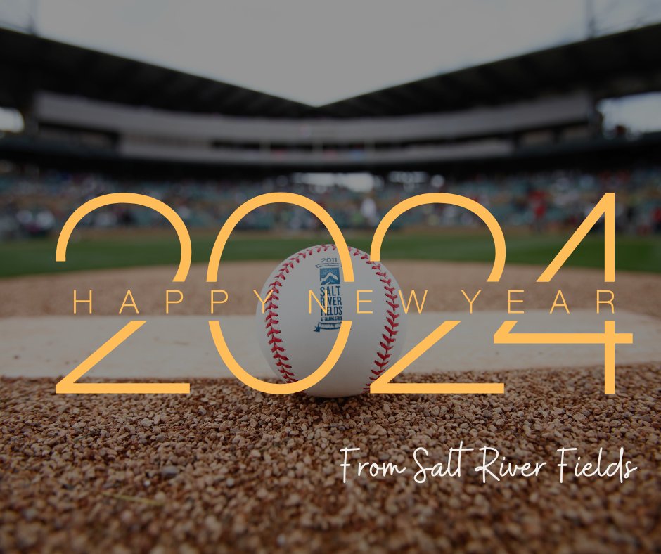 Happy New Year from Salt River Fields! 🎊 As we bid farewell to this year, we're excited for the new possibilities that 2024 brings. Thank you for being a part of our journey, we can't wait to welcome you back next year for more fun and excitement! 🌟🎇 #Cheersto2024