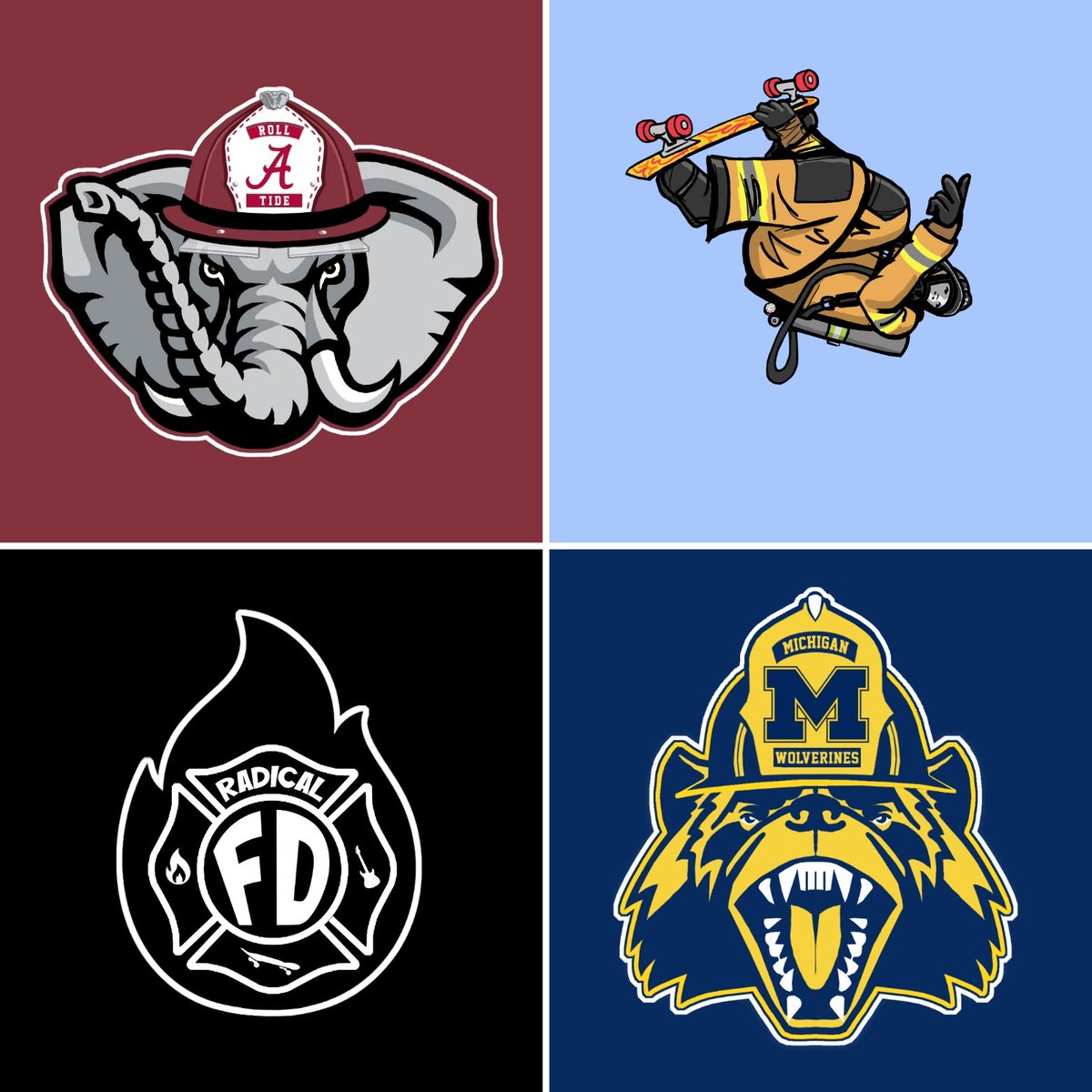 RadicalFD's tweet image. Just in time for playoffs! Get your Crimson Tide and Wolverine helmet stickers and put them on all your stuff! Shop now at radicalfd.com!

#firelife #firefighter #firerescue #fireservice #firehelmet #stickers #slaps #wolverines #rolltide