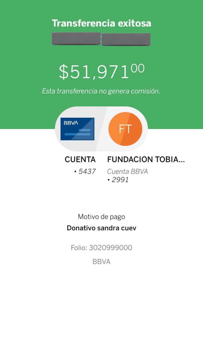 Fundación Toby (@fundaciontoby) on Twitter photo Amigos!!!! Queremos anunciar que la alcaldesa <a href="/SandraCuevas_/">Sandra Cuevas</a> nos hizo un depósito de su sueldo ÚNICA Y EXCLUSIVAMENTE para lo que salió de la cotización del robo que sufrimos!!!
No tenemos palabras para agradecerle tanto apoyo ya que nosotros no hubiéramos podido solventar el Amigos!!!! Queremos anunciar que la alcaldesa <a href="/SandraCuevas_/">Sandra Cuevas</a> nos hizo un depósito de su sueldo ÚNICA Y EXCLUSIVAMENTE para lo que salió de la cotización del robo que sufrimos!!!
No tenemos palabras para agradecerle tanto apoyo ya que nosotros no hubiéramos podido solventar el