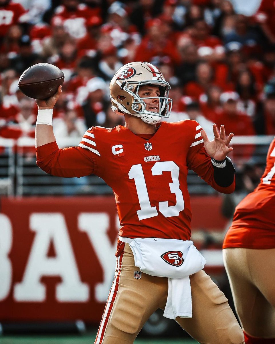 OurSf49ers's tweet photo. #49ers Brock Purdy is officially the single season leader in passing yards for a season (4,281) 🔥🔥 https://t.co/TKSqzw619s