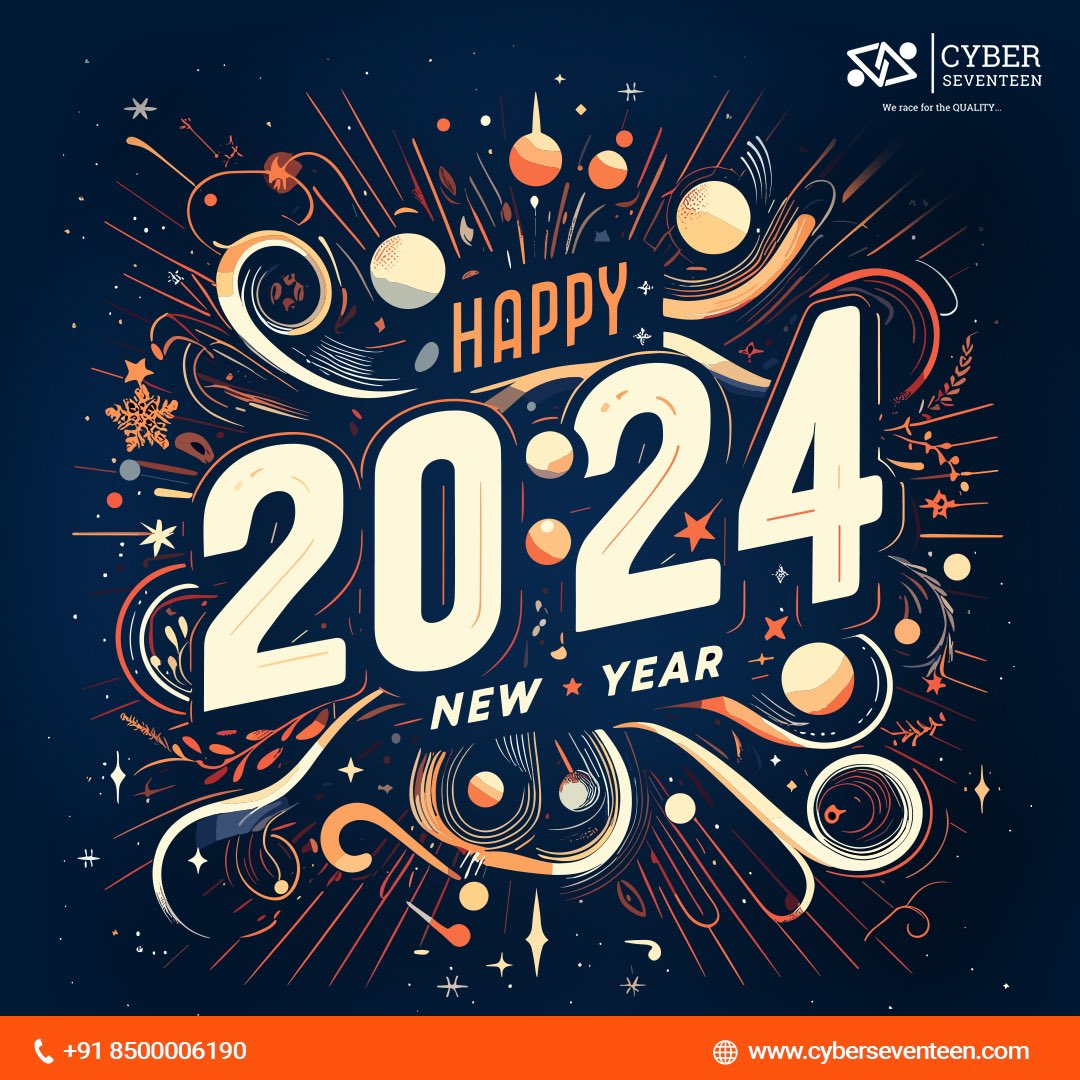 CyberSeventeen's tweet photo. As we bid farewell to an incredible year, We are grateful for the memories, lessons, and growth. Here's to new beginnings, fresh opportunities, and making the most of every moment in the coming year.

Happy New Year!

#NewYearReflections #Hello2024  #C17 #cyberseventeen https://t.co/3M7W2LKbRL