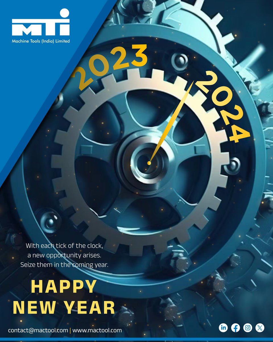 mactoolindia's tweet photo. Happy New Year to each one of you. May the coming year bring brighter opportunities for all of us !

#greetins #wishes #mti #india #machinetools #metrology #quality https://t.co/6mrZIkhnat