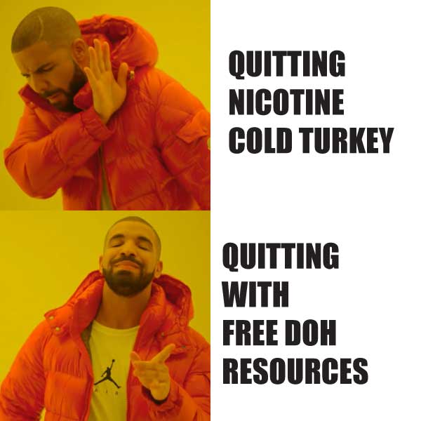 Is your New Year's goal to stop using nicotine? We've got your back. Check  out our free tools to help you stop using nicotine, including cigarettes  and vapes. https://t.co/S1FAxwHCrj