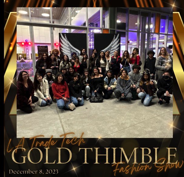 alhambrausd's tweet photo. #AHS + #MKHS students taking #CTE Fashion Design classes were invited by BoE Member #DrMarciaWilson to attend the #LATradeTech 's Fall 2023 Gold Thimble “Immortal Fashionistas." Fashion Show 12/8/23 to showcase the student work of Fashion Design Program. 📸#LeannHuang https://t.co/YOLz2Yb8kh