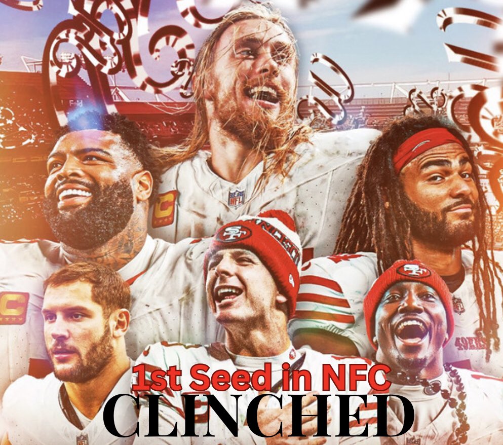 BREAKING NEWS 🚨: The San Francisco #49ers have clinched the #1 Seed in the NFC!!!!! 🔥💯💯💯