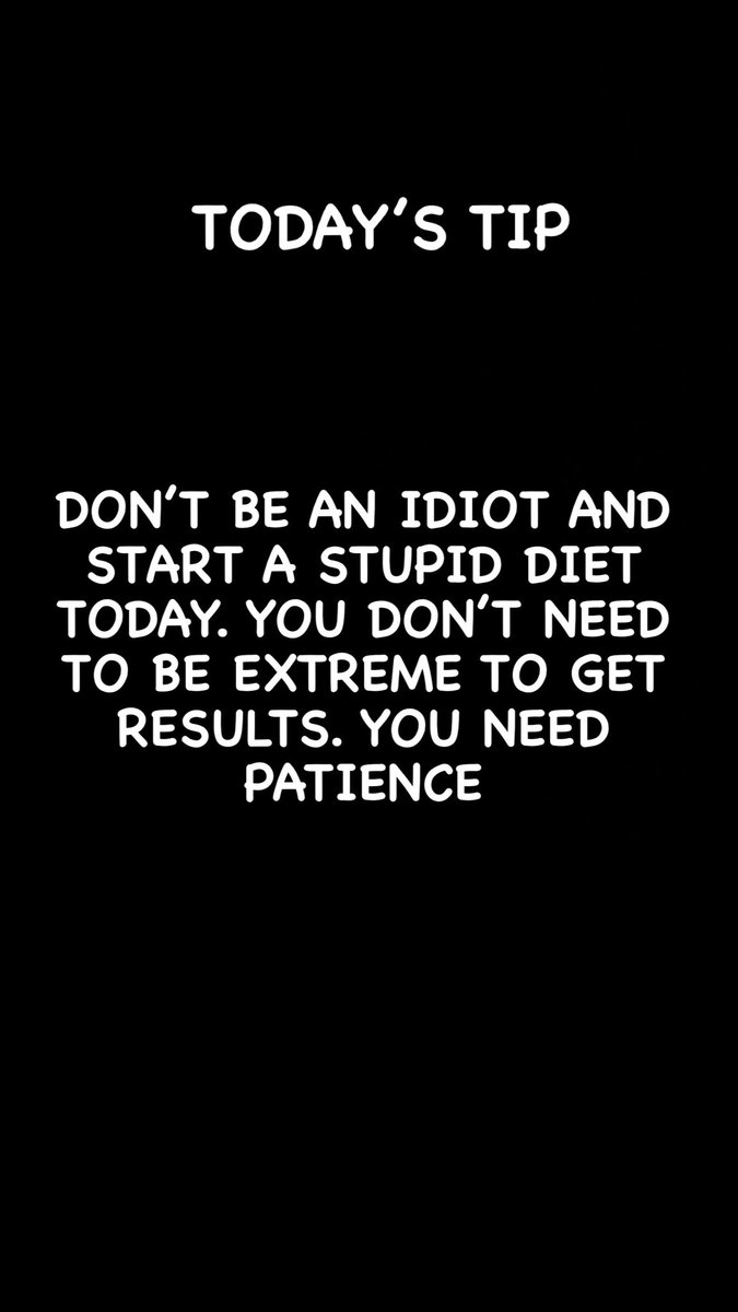 tysonthetrainer's tweet photo. don’t be an idiot and do what everyone else does. Extremes don’t work because they aren’t sustainable. #2024diet #dontbeanidiot #dontbestupid https://t.co/1qb2u3TdJN
