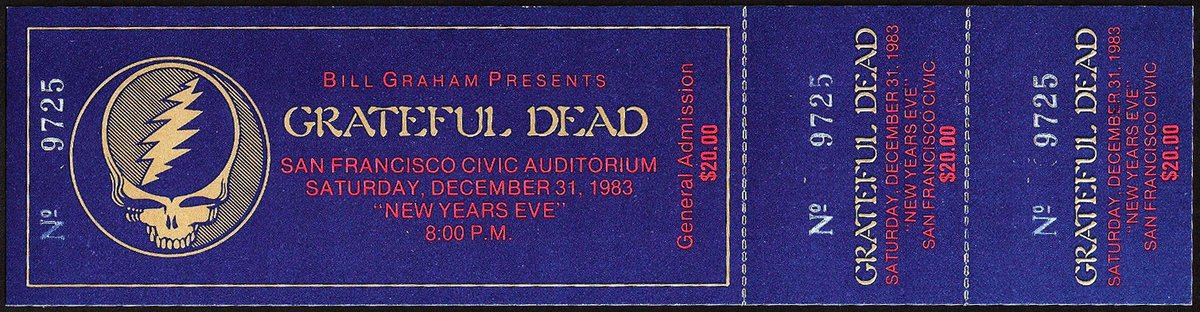 40 years ago tonight, the grateful dead & the (robbie-less) band welcome 1984 in san francisco. videos of both, tapes, scene photos, ephemera, my listening notes, etc.: heads.social/@bourgwick/111… #deadfreaksunite [12/31/83]