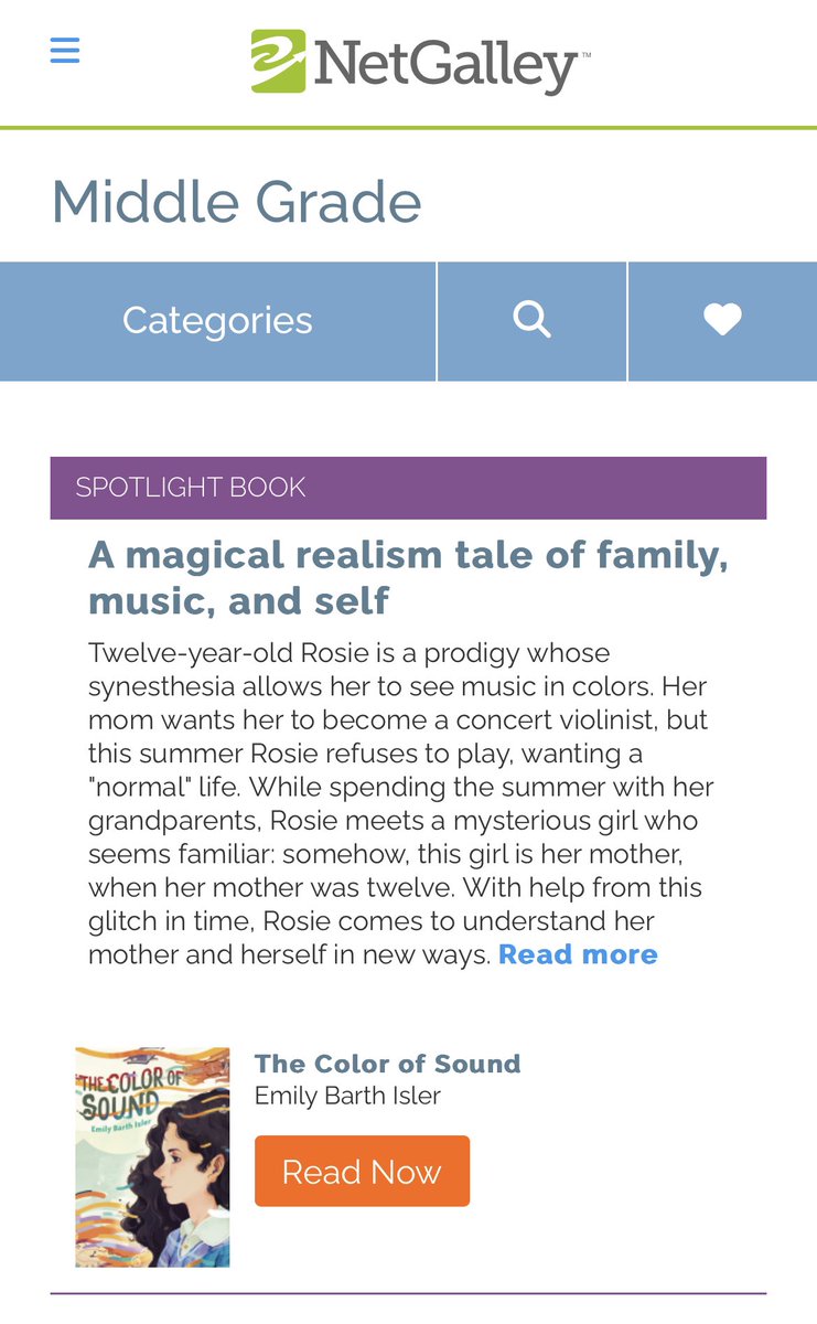 EmilyBarthIsler's tweet photo. #TheColorofSound is featured on @NetGalley right now: https://t.co/zZkpsMWFSz Go add it to your list and read it! I’m so excited to share it! https://t.co/rh7Avz3H4P