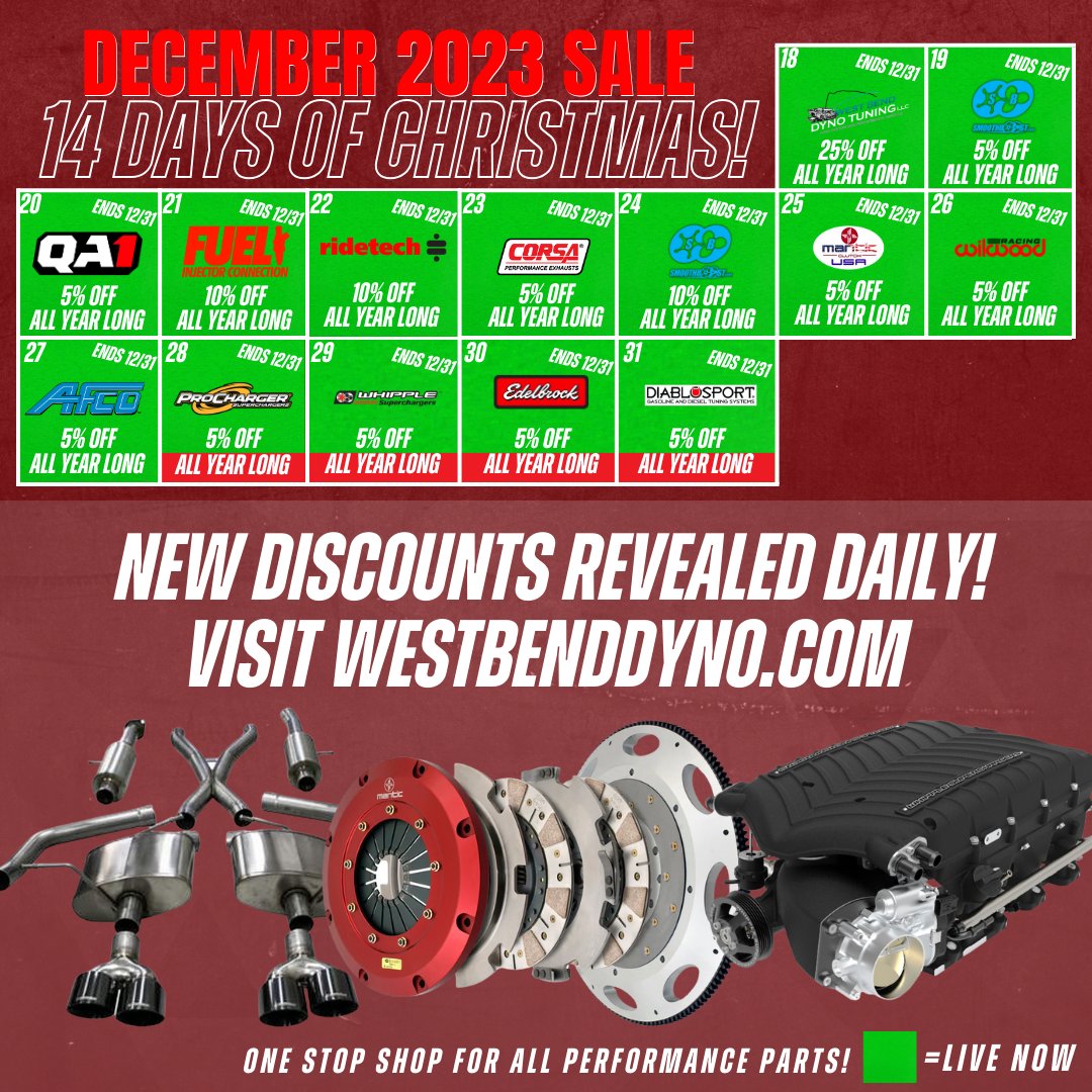BendDyno's tweet photo. 🌟 Final Countdown at West Bend Dyno! 🏁 This is your LAST CHANCE to grab amazing deals on parts. 🛠️ Don't miss out - shop now at WestBendDyno. ⏰ Deals vanish at midnight! #WestBendDyno #AutoPartsSale #MidnightMadness
-
https://t.co/h3A5b8xGCE https://t.co/gfHTugfuHo