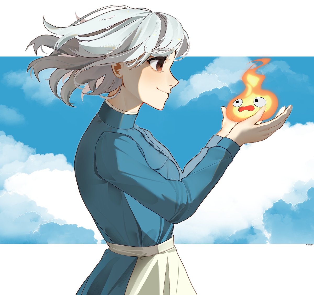 IvolIsa_'s tweet image. A redraw of a scene from 'Howl's Moving Castle', my last drawing of the year 2023
I wish you an happy new year🎉
#HowlsMovingCastle