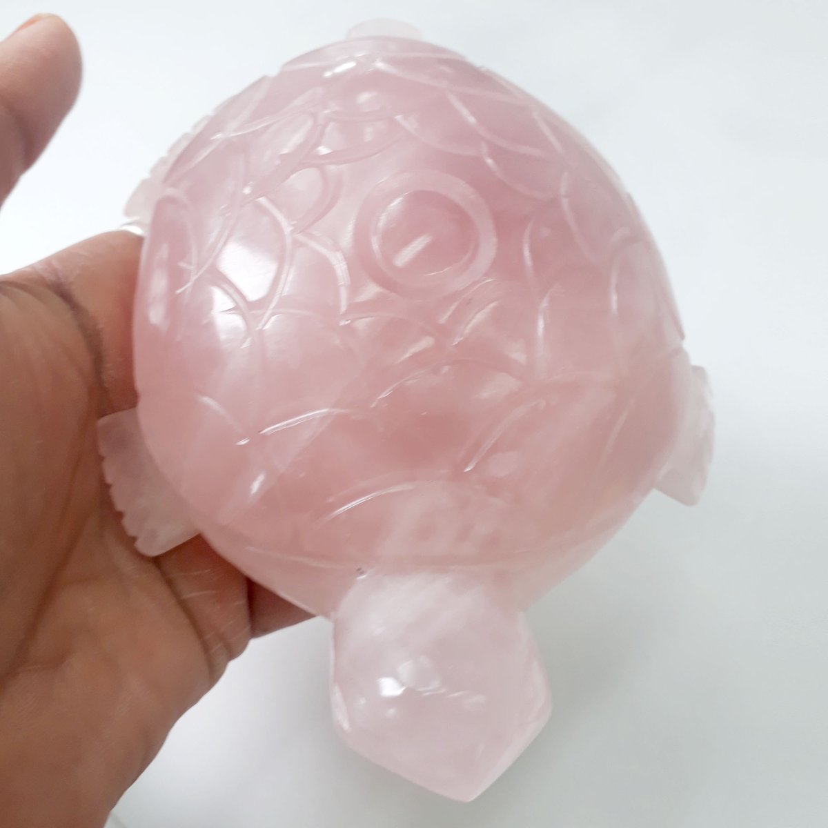 Rose Quartz Tortoise Crystal Stone reiki healing hand carved figurine Length : 1.5 inch /Width : 5.5 inch / Weight : 469 gram ebay.com/itm/1453601085… #carvedturtle #turtlefetishcarving #quartzcrystal #rosequartzcrystal #healingstonesandcrystals #fengshui #tortoise #luckystones