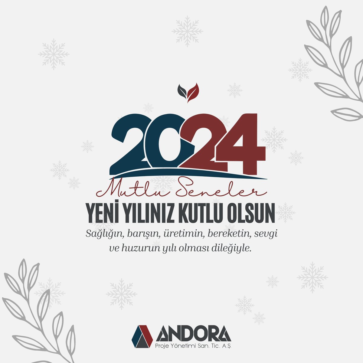 Sağlığın, barışın, üretimin, bereketin, sevgi ve huzurun yılı olması dileğiyle… Yeni Yılınız Kutlu Olsun. #mutluyıllar #andoraproje #HappyNewYear