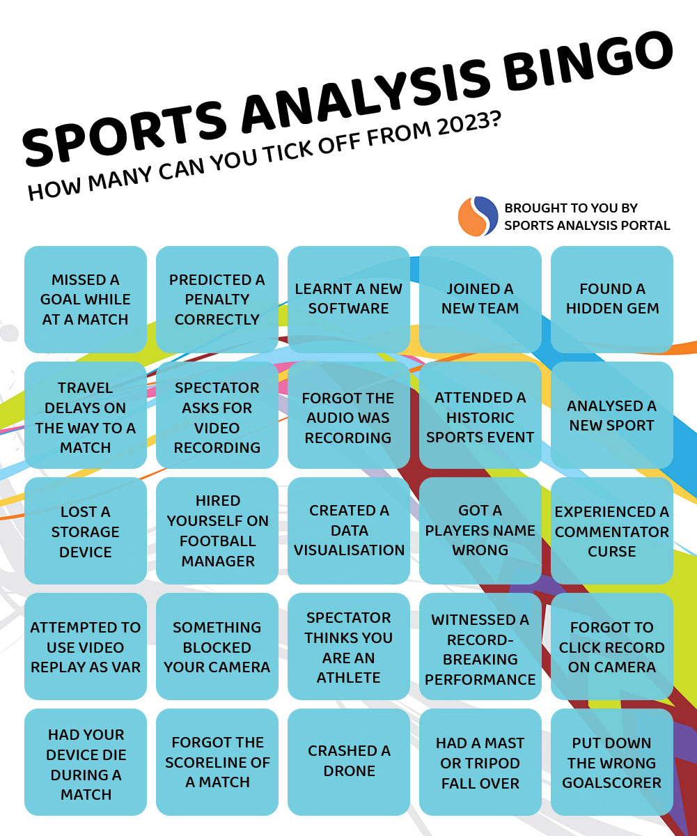 🎉 Happy New Year Sports Analysts!

Let's kick off 2024 with a BANG and a BINGO! Introducing the Sports Analyst Bingo Board – a playful nod to the quirks and joys of the profession!

How many of these can you tick off from 2023?

#SportsAnalysis #performanceanalyst #dataanalysis