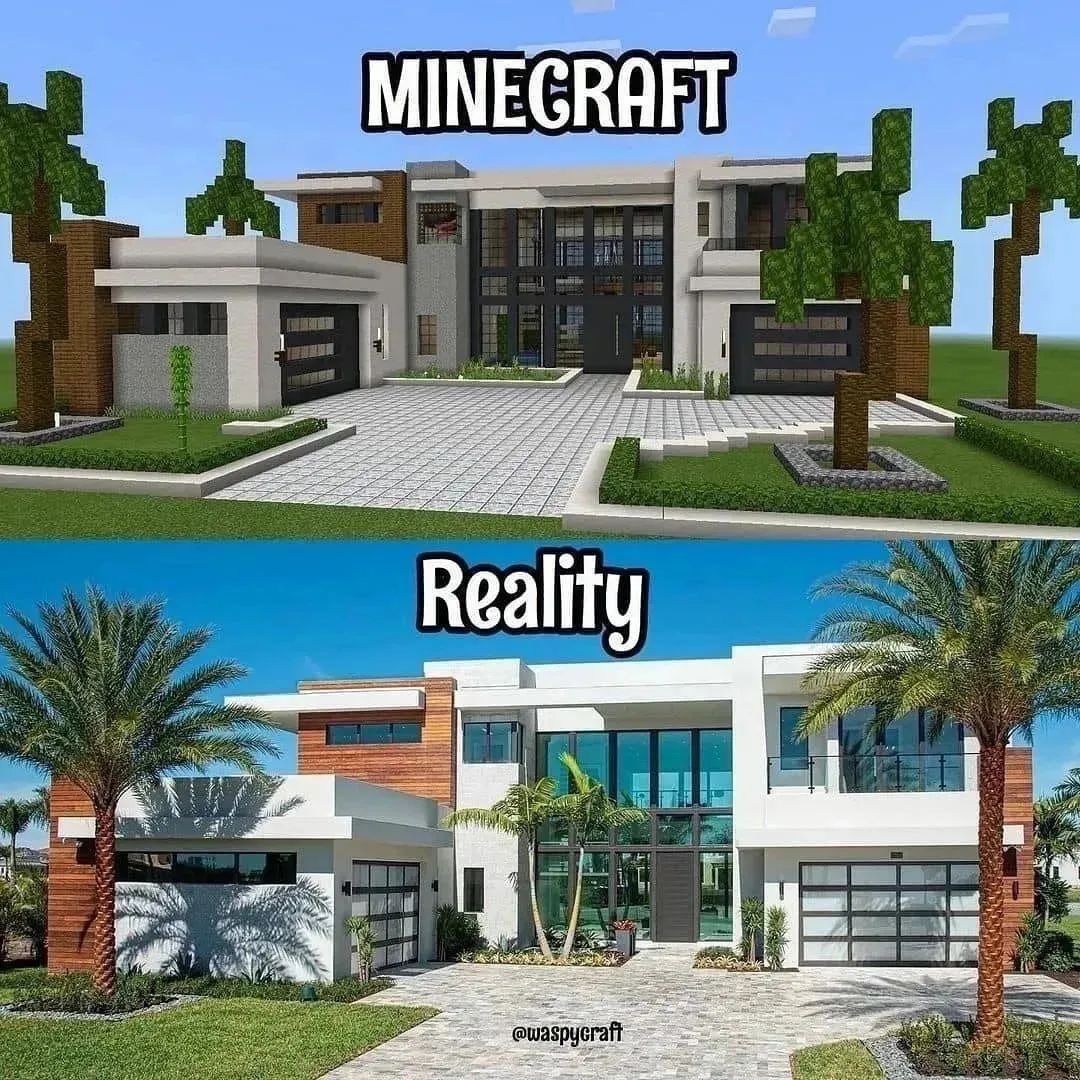 Minecraftvirall's tweet photo. Minecraft Vs Reality! 

Follow @minecraftvirall for more! 

Credit: @waspycraft1 

#minecraftbuilds #minecrafters #minecraft https://t.co/z9RtdQgtOW