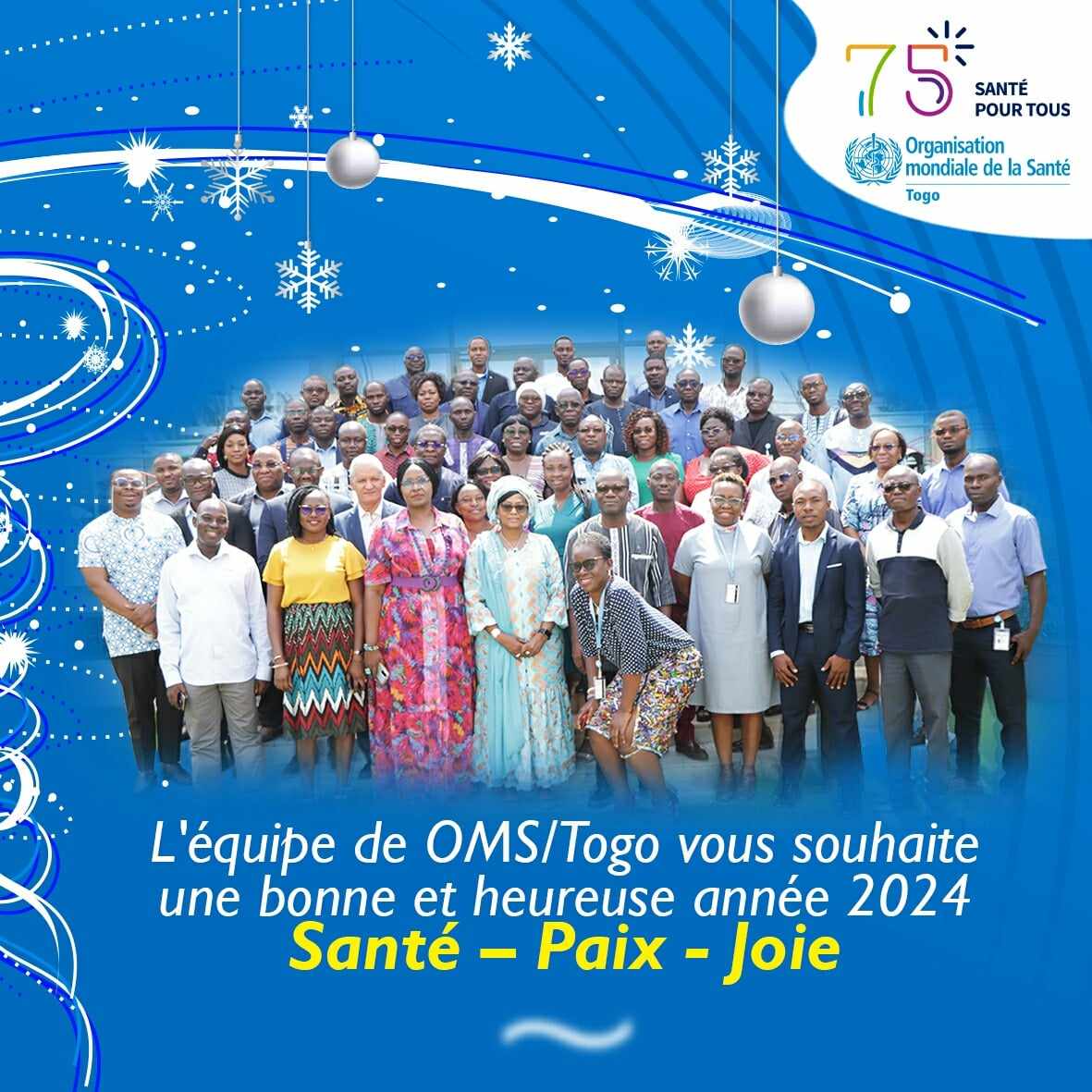 Que 2024 nous trouve en bonne santé!
Prudence sur la route
Prudence dans nos actes et paroles

Bonne année 2024