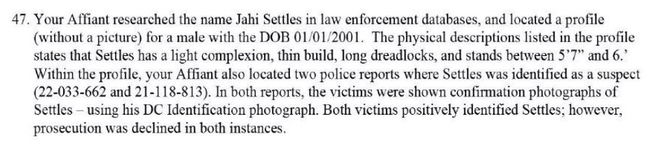 Here's ANOTHER murder suspect where MPD/victims identified him as the suspect in other cases but 'prosecution was declined in both instances.' Given the suspect's age these charges were probably declined by the @USAO_DC though it may have been OAG. Does anyone in DC media care?