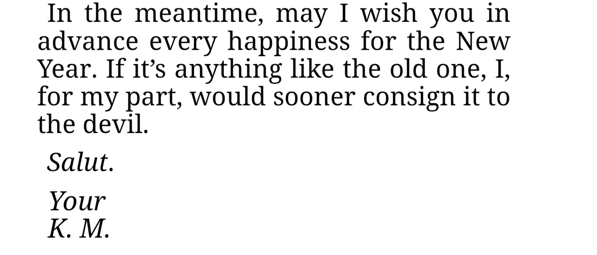 I know it's become a cliché to post this quote from the Marx-Engels correspondence at the end of every year, but I've truly not experienced many years where it feels more apt