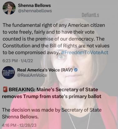 #ShennaBellows  #DemocratsAreLiars  #Maine #TRUMP2024ToSaveAmerica